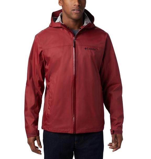 Columbia Omni-Tech Rain Jacket Red For Men's NZ92164 New Zealand